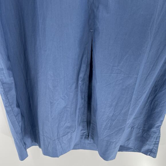 Humanoid Prim V-Neck Maxi Dress Steel Blue Soft 100% Cotton Slit Size XL NWT - Picture 5 of 10